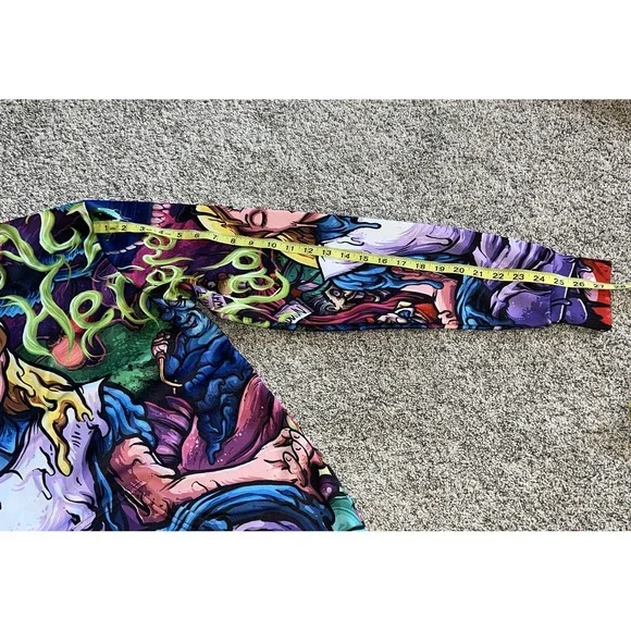 Melty Alice Trip Wonderland Hoodie Size L We Are Mad All Over Graphic Soft - Picture 8 of 8